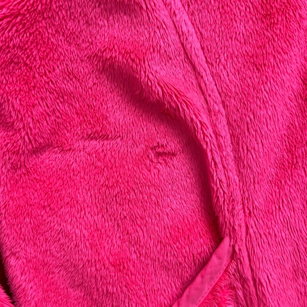Children’s Place M 7/8 Hot Pink Fuzzy Fleece Full Zip Jacket - Picture 8 of 10